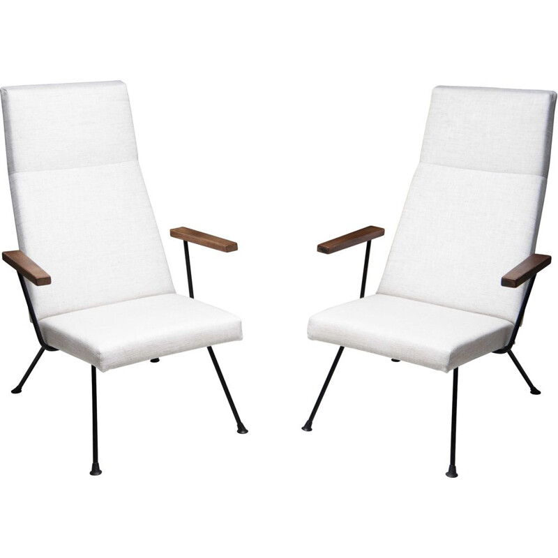 Pair of vintage armchairs "1410" by André Cordemeyer for Gispen, Netherlands 1960