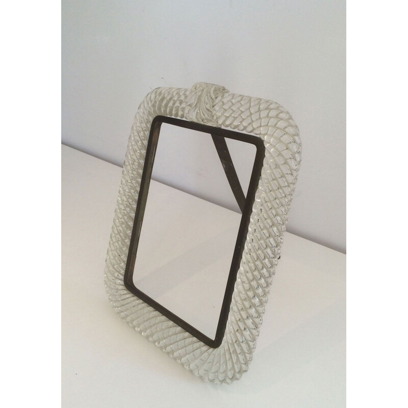 Vintage Murano crystal frame by Barovier & Toso, Italy 1970