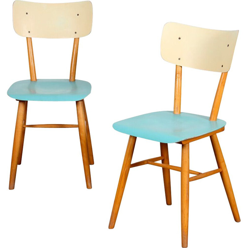 Pair of vintage chairs for Ton, 1960