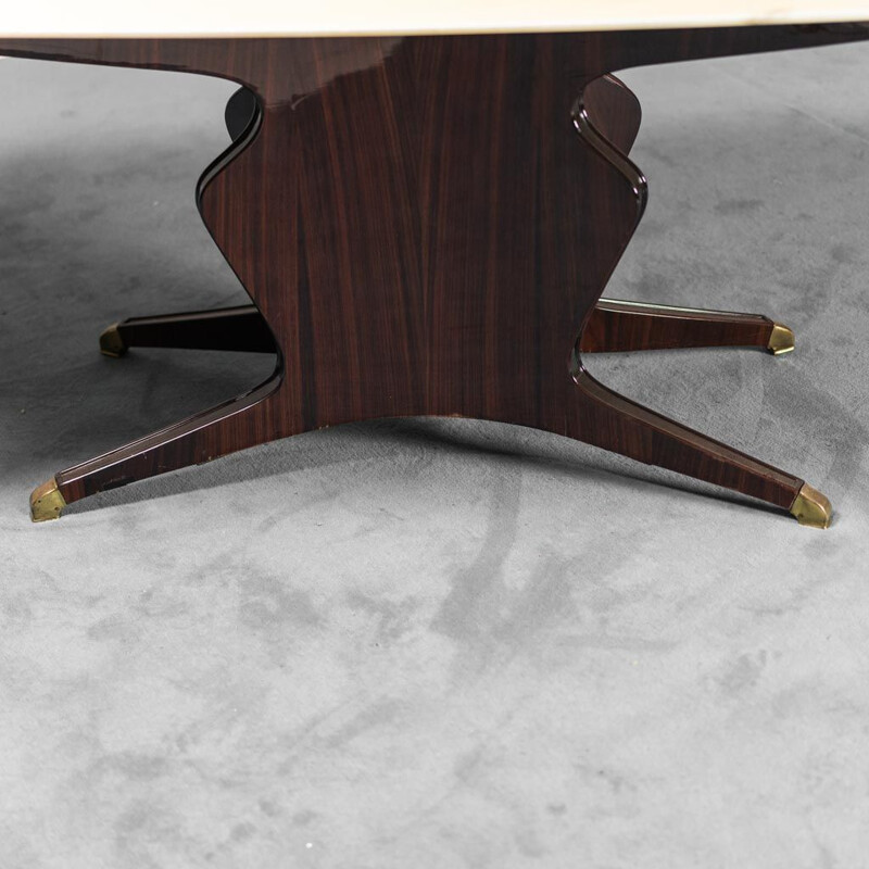 Mesa vintage en estructura de madera de caoba de Osvaldo Borsani, 1950