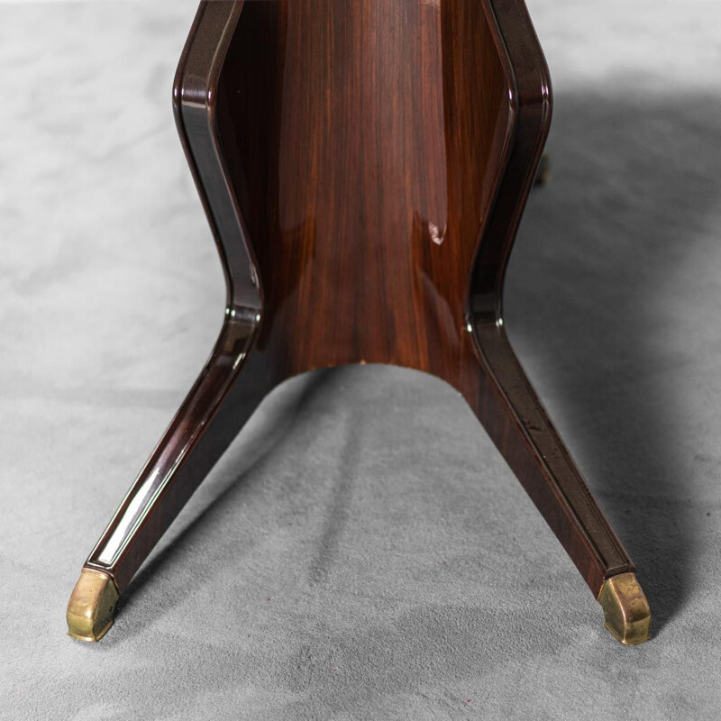 Mesa vintage en estructura de madera de caoba de Osvaldo Borsani, 1950