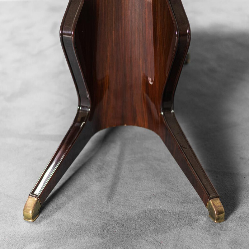 Vintage table in mahogany wood structure by Osvaldo Borsani, 1950