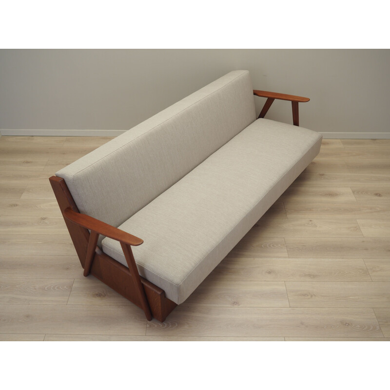 Vintage beige folding sofa, Denmark 1970s