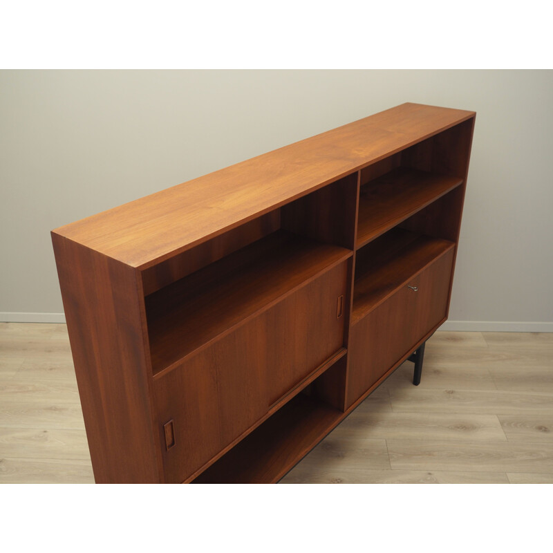 Teak vintage Danish bookcase by Erik Jensen for Westergaards, 1970s