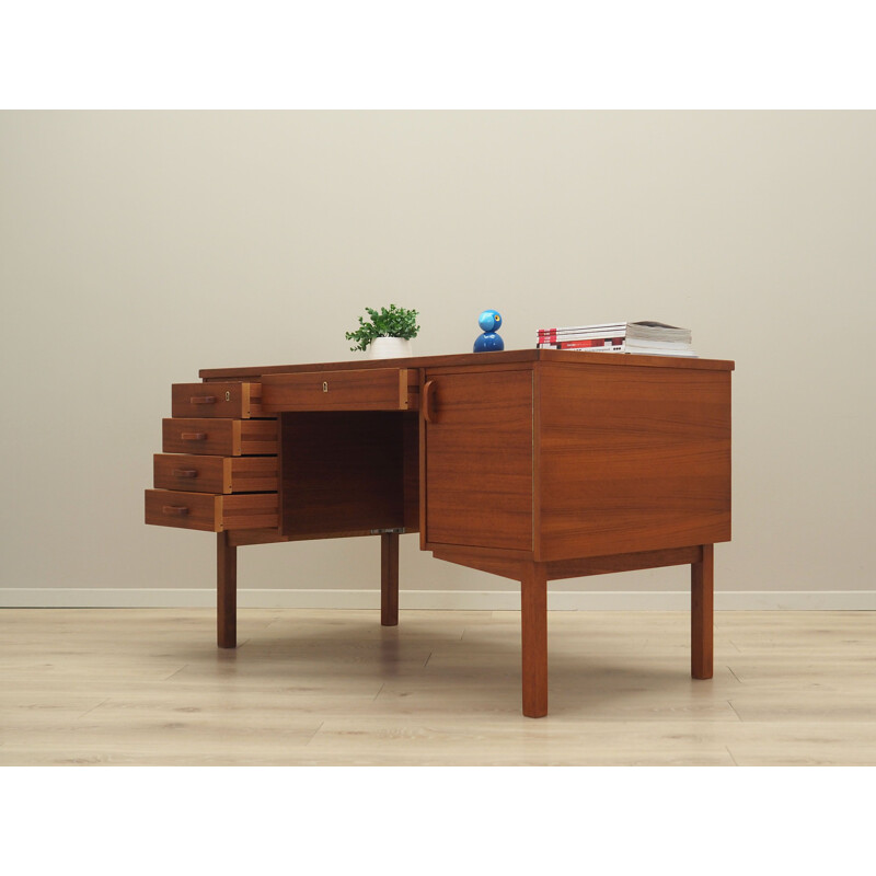 Vintage teakhouten bureau, Denemarken 1970