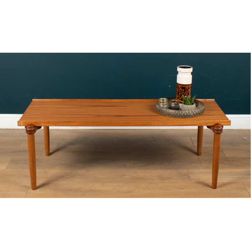 Vintage solid teak coffee table, 1960