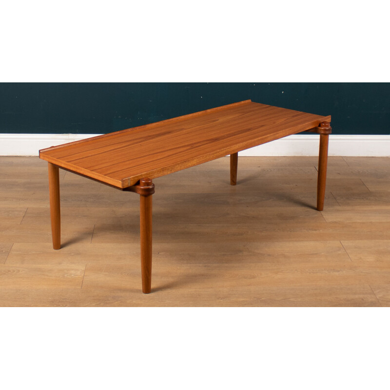 Vintage massief teakhouten salontafel, 1960