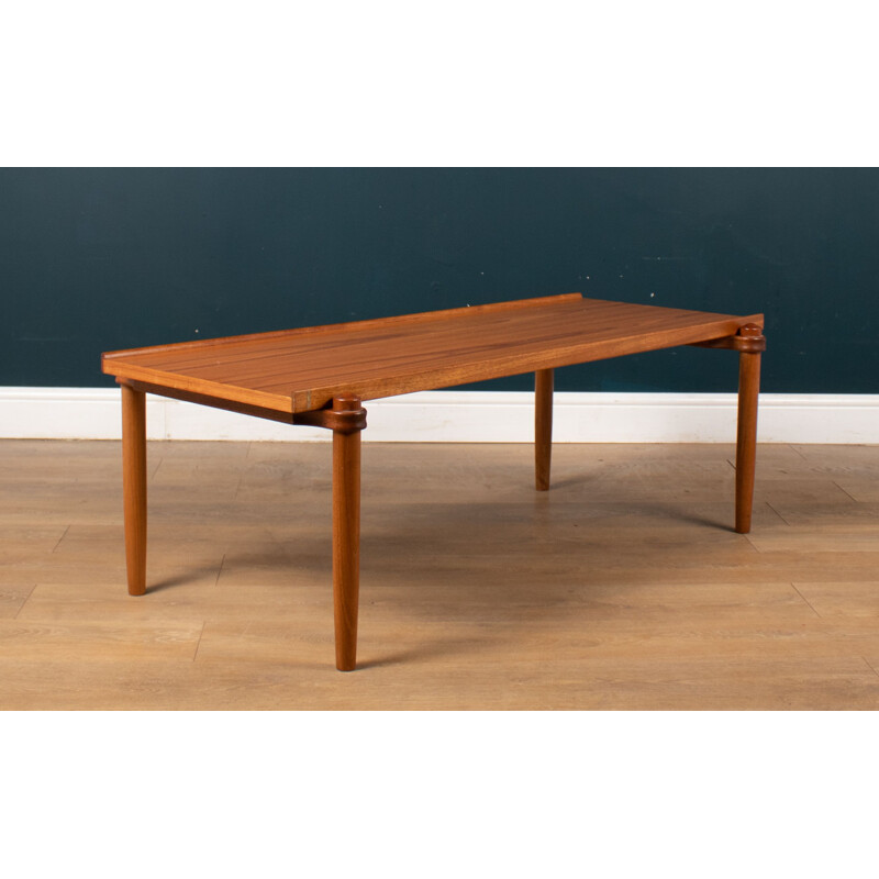 Vintage massief teakhouten salontafel, 1960