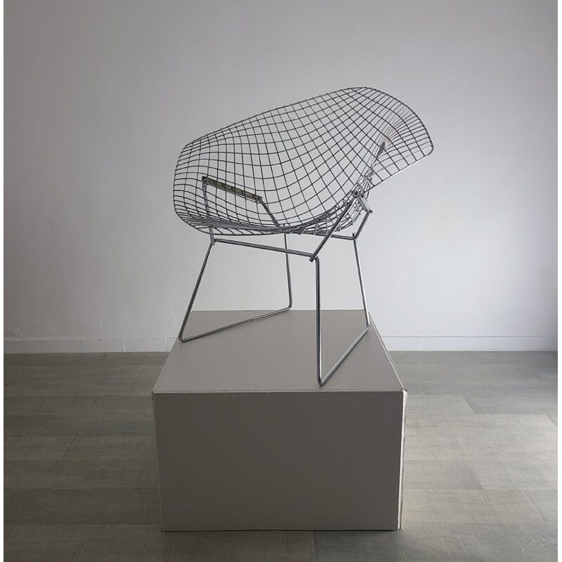 Vintage diamond armchair by Harry Bertoia, 1970