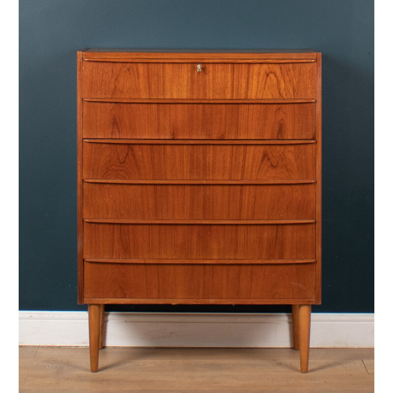 Vintage teak Danish chest of drawers, 1960s