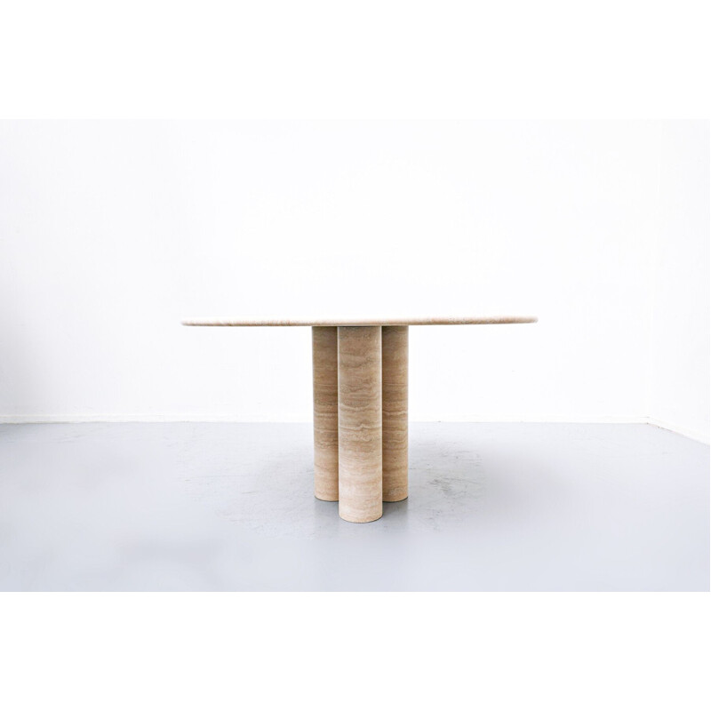 Vintage travertine dining table, Italy