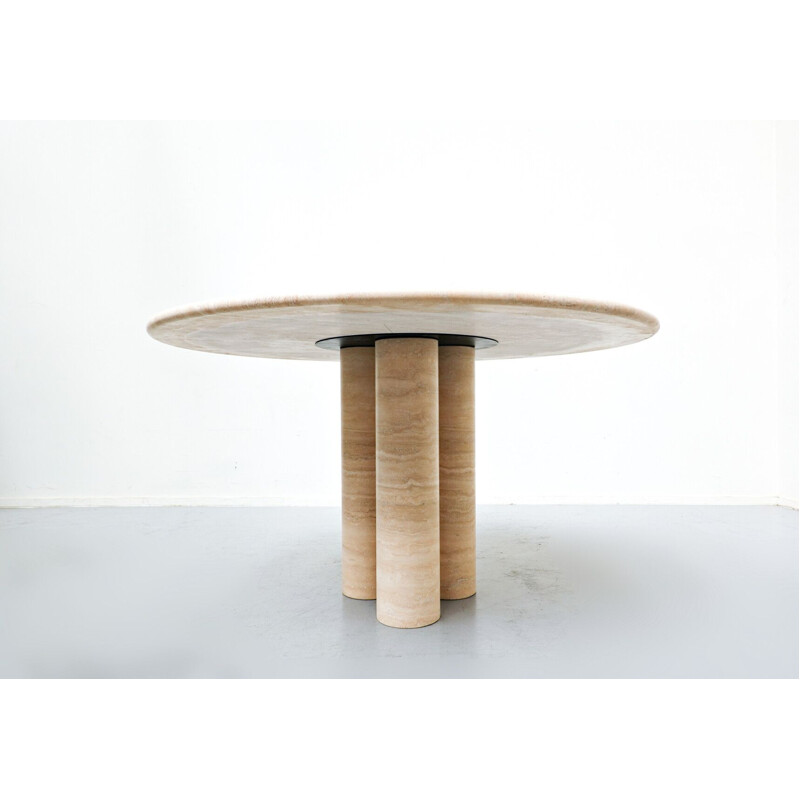 Vintage travertine dining table, Italy