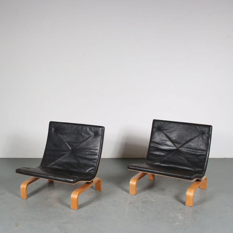 Pair of vintage "Pk27" armchairs by Poul Kjaerholm for Kold Christensen, Denmark 1970