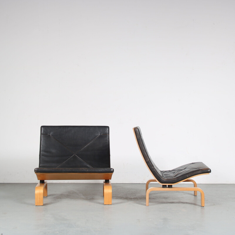 Pair of vintage "Pk27" armchairs by Poul Kjaerholm for Kold Christensen, Denmark 1970