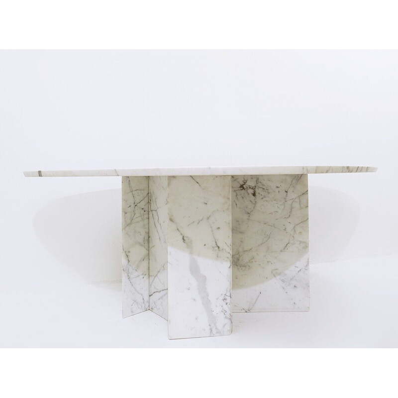 Mid-century Rhea marble dining table by Willy Ballez, 1970s