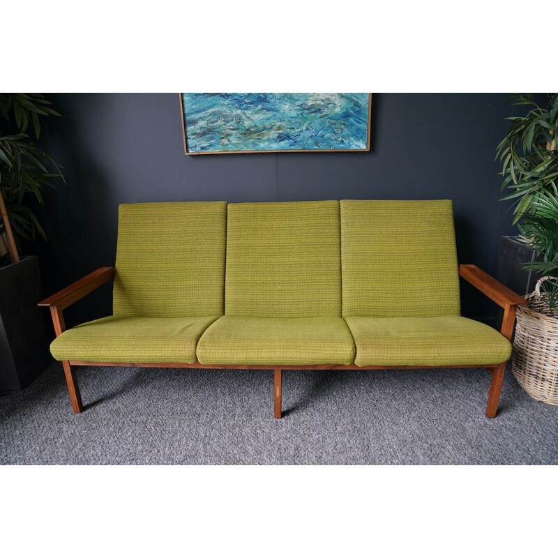 Mid century teak framed and fabric living room set by Guy Rogers, 1960s