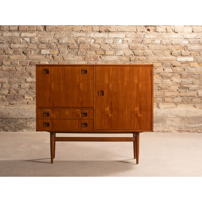 Vintage teak highboard with a flap, 1960