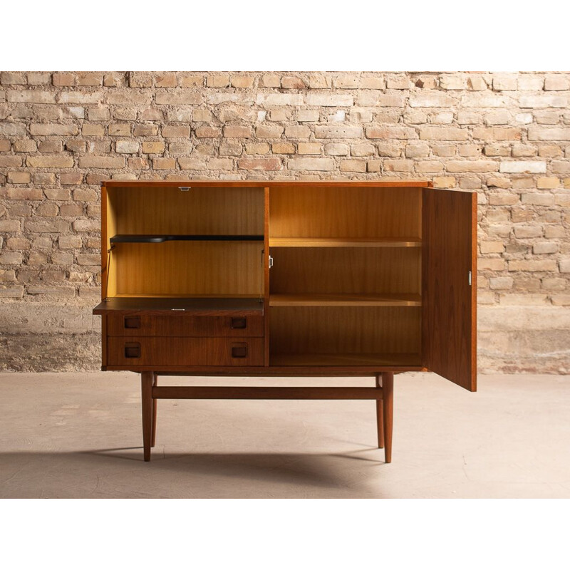 Vintage teak highboard with a flap, 1960