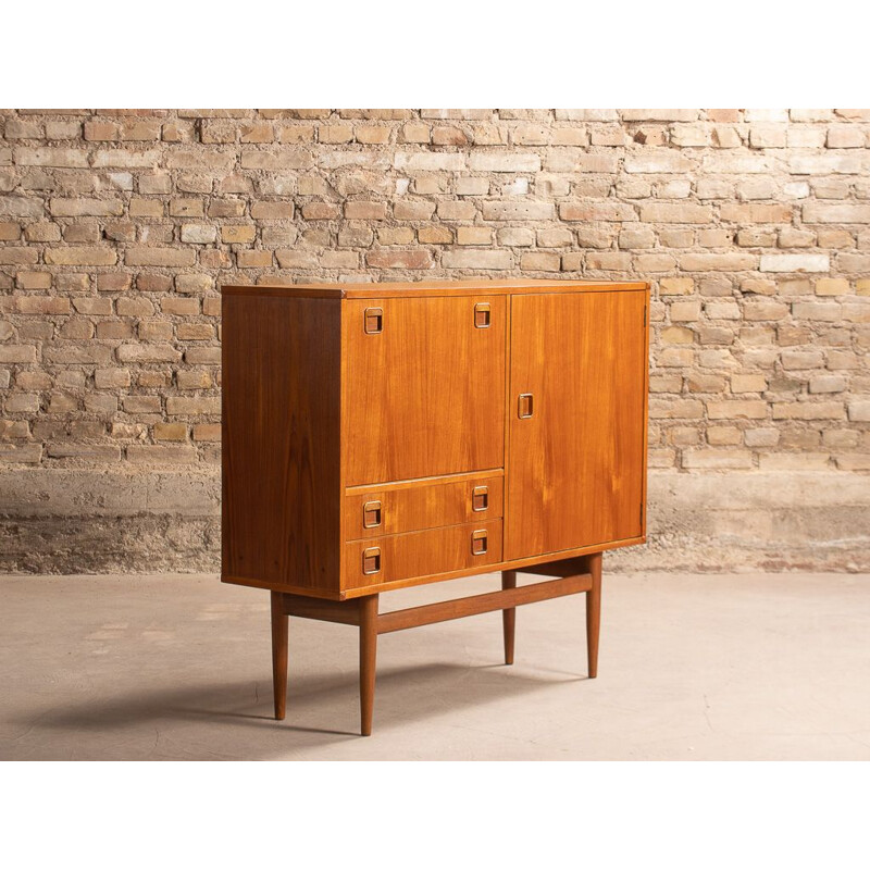 Vintage teak highboard with a flap, 1960