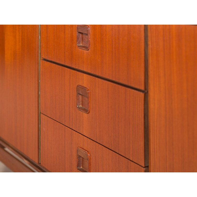 Scandinavian teak sideboard with 4 doors and 3 drawers, 1960