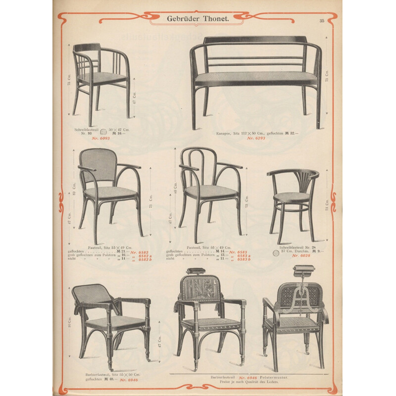 Cadeira Vintage Thonet modelo B 28, Checoslováquia 1930