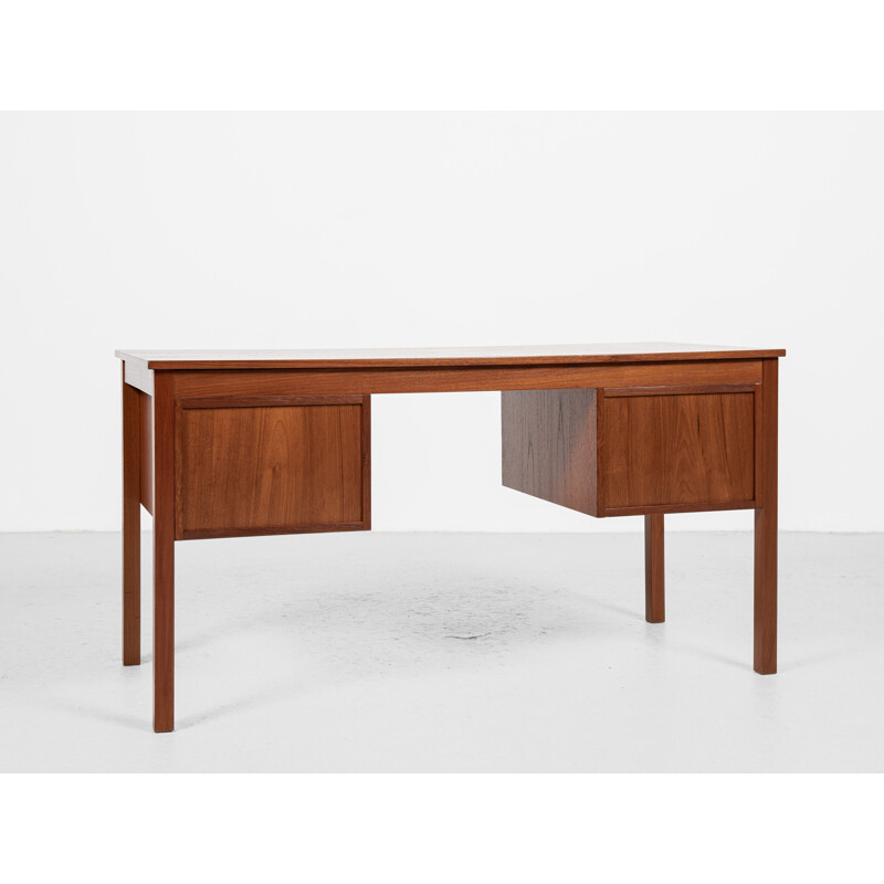 Mid century compact Danish desk in teak with 2x3 drawers, 1960s