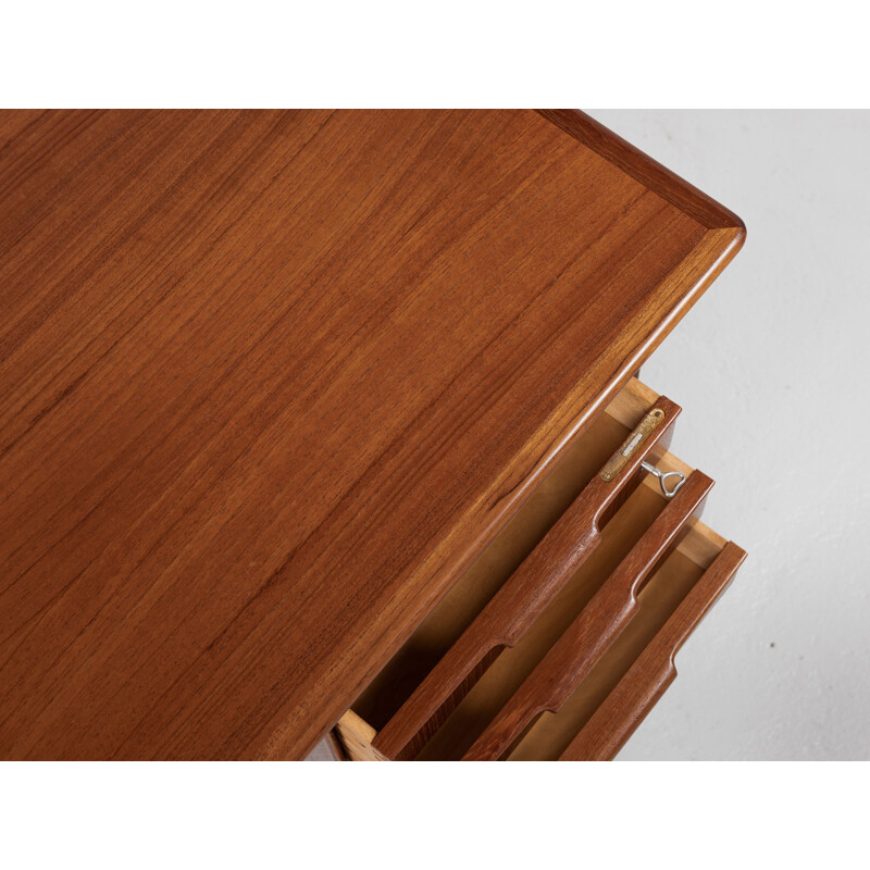 Mid century Danish model 75 desk in teak by Omann Jun, 1960s