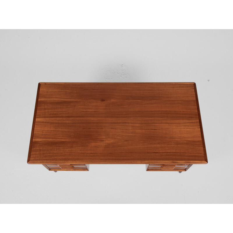 Mid century Danish model 75 desk in teak by Omann Jun, 1960s