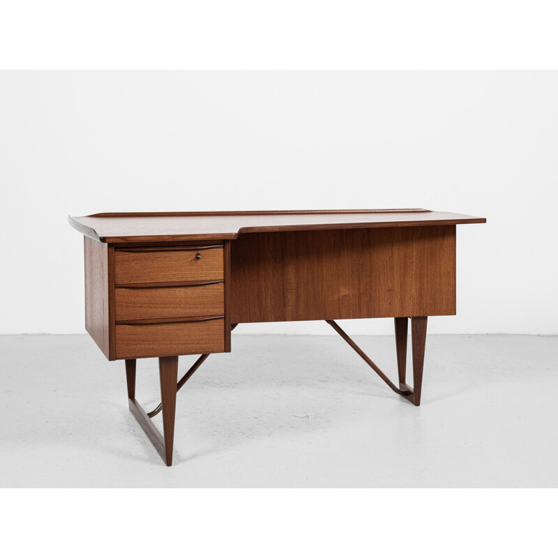 Vintage Boomerang desk in teak by Peter Løvig Nielsen, Denmark 1960