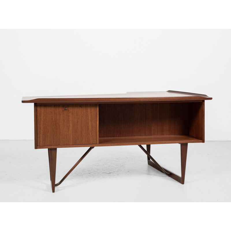 Vintage Boomerang desk in teak by Peter Løvig Nielsen, Denmark 1960