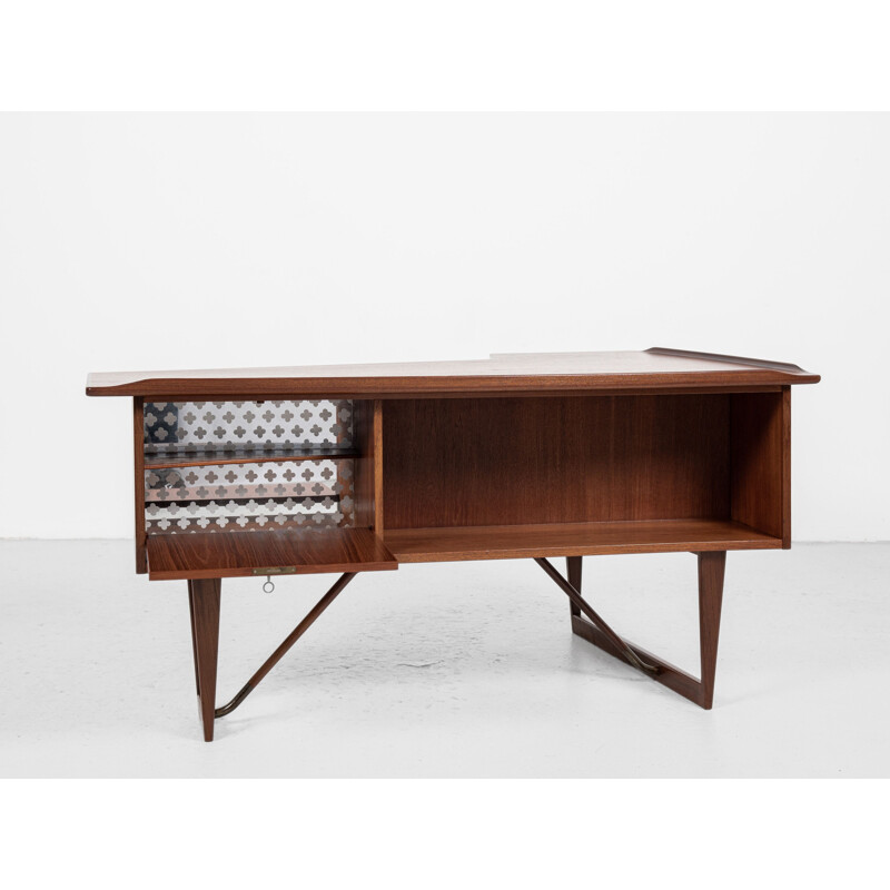 Vintage Boomerang desk in teak by Peter Løvig Nielsen, Denmark 1960