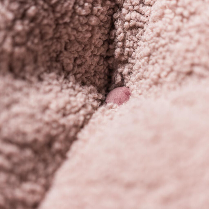 Vintage pink velvet and bouclé armchair, 1970s