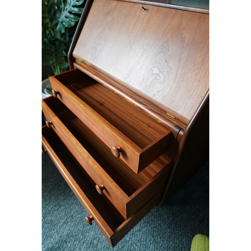 Mid century Danish teak Slope-front writing desk, 1960s