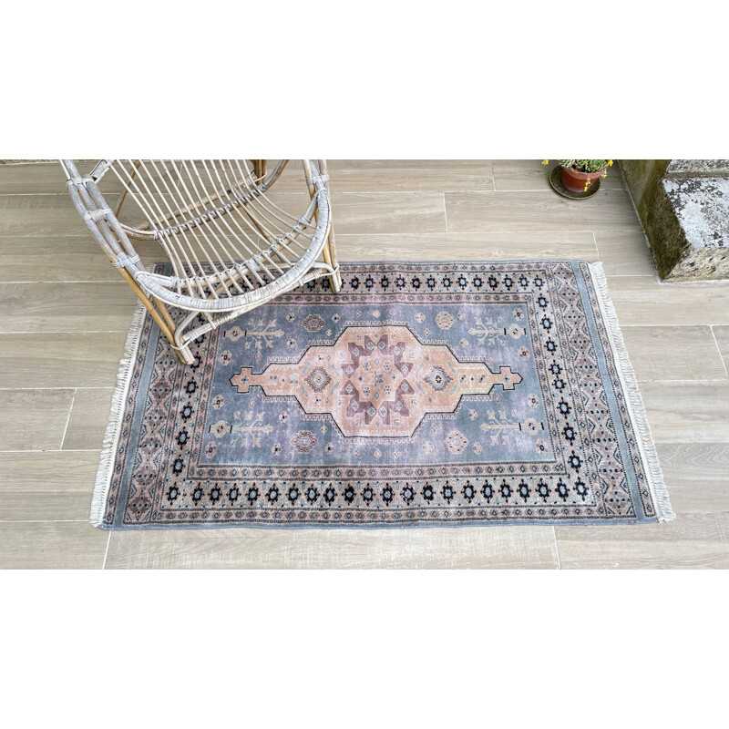 Tapis Oriental vintage gris-bleu, Pakistan