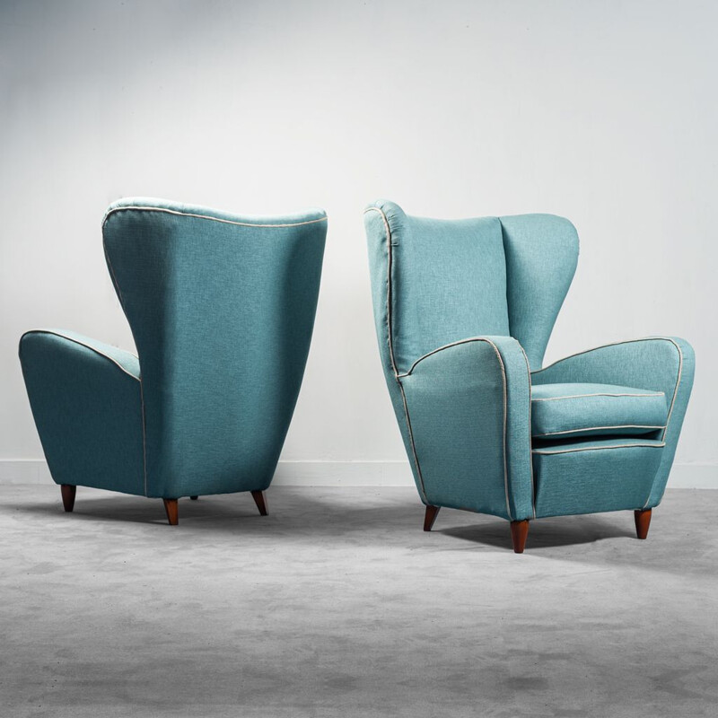 Paar vintage fauteuils van Paolo Buffa, 1950