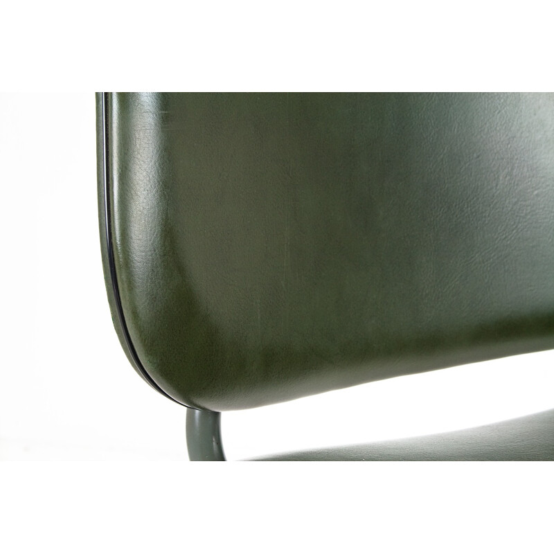 Dutch CAR Katwijk armchair in black leatherette, Kho LIANG IE - 1950s