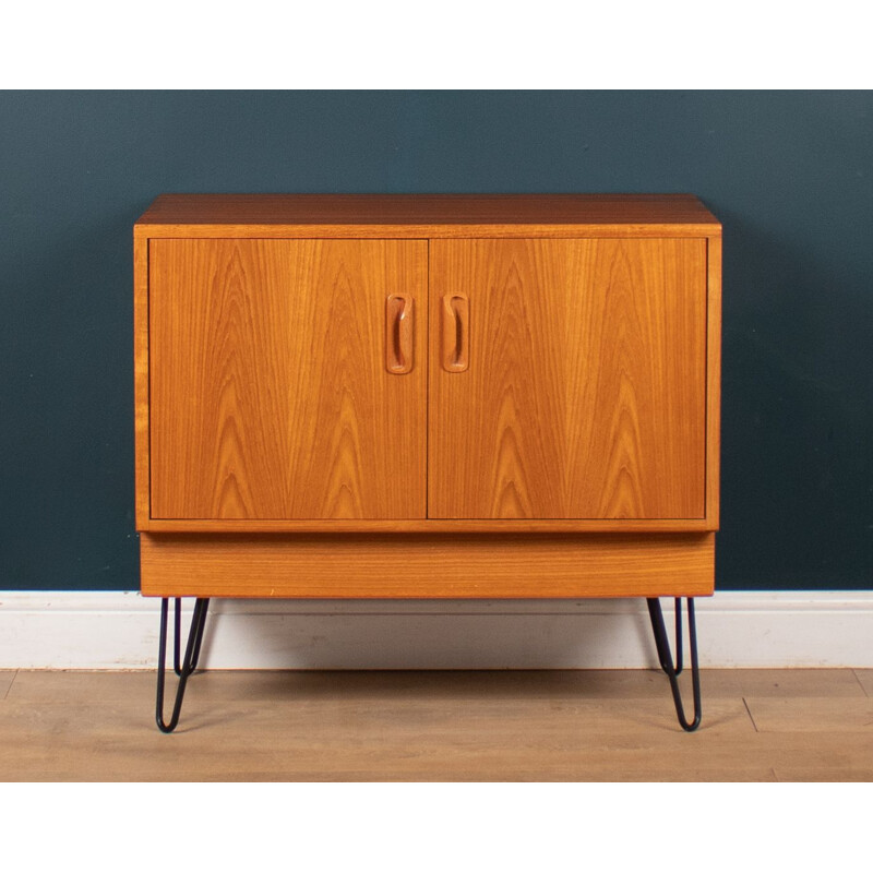 Vintage teak sideboard on hairpin legs by Gplan, England 1960