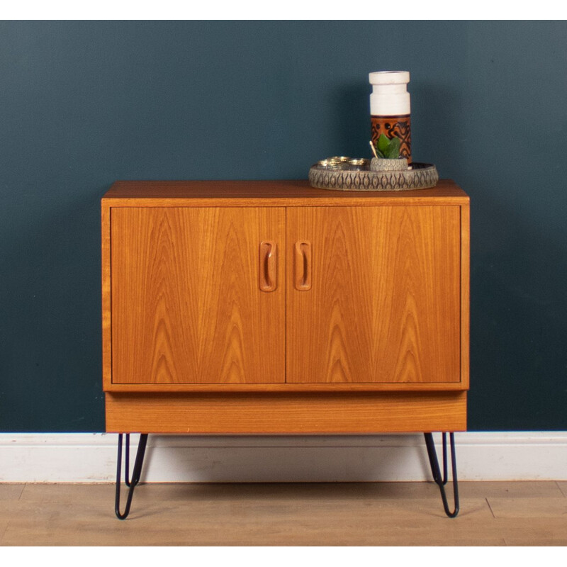 Vintage teak sideboard on hairpin legs by Gplan, England 1960