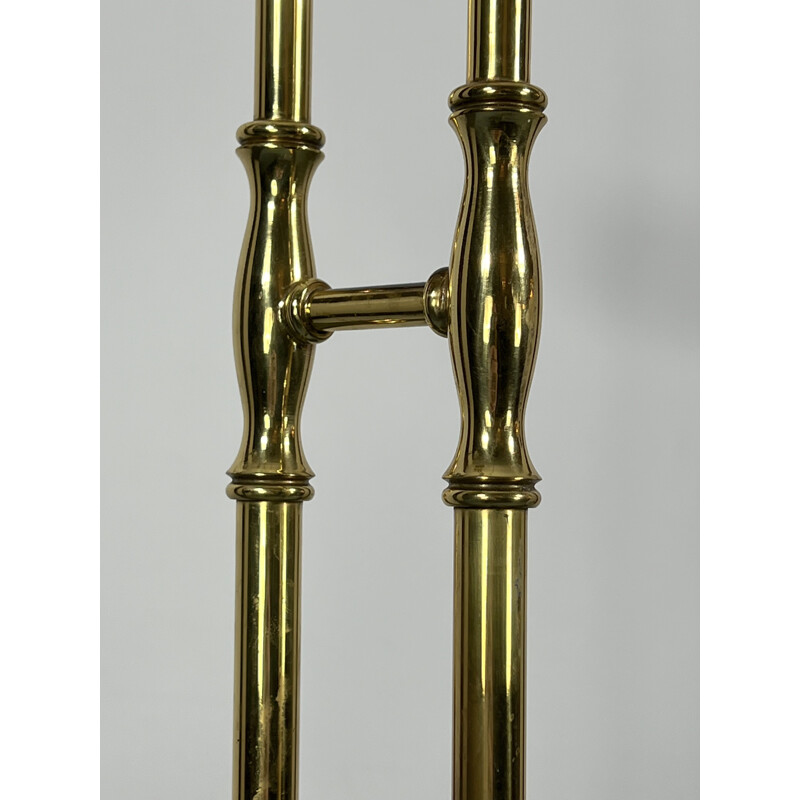 Adjustable vintage floor lamp in solid brass, Italy 1970