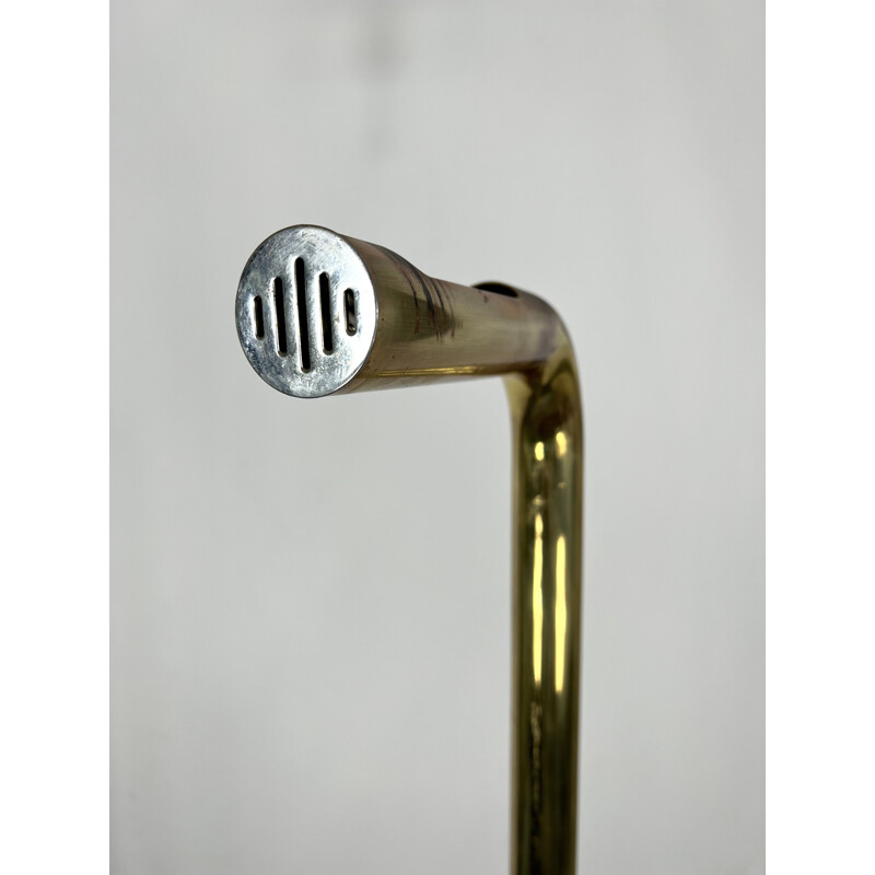 Vintage brass tube floor lamp, Italy 1970