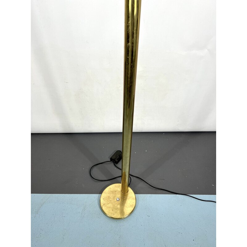 Vintage brass tube floor lamp, Italy 1970