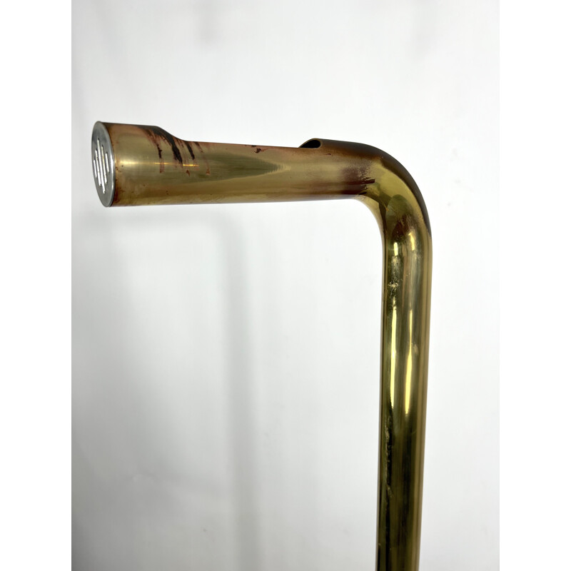 Vintage brass tube floor lamp, Italy 1970