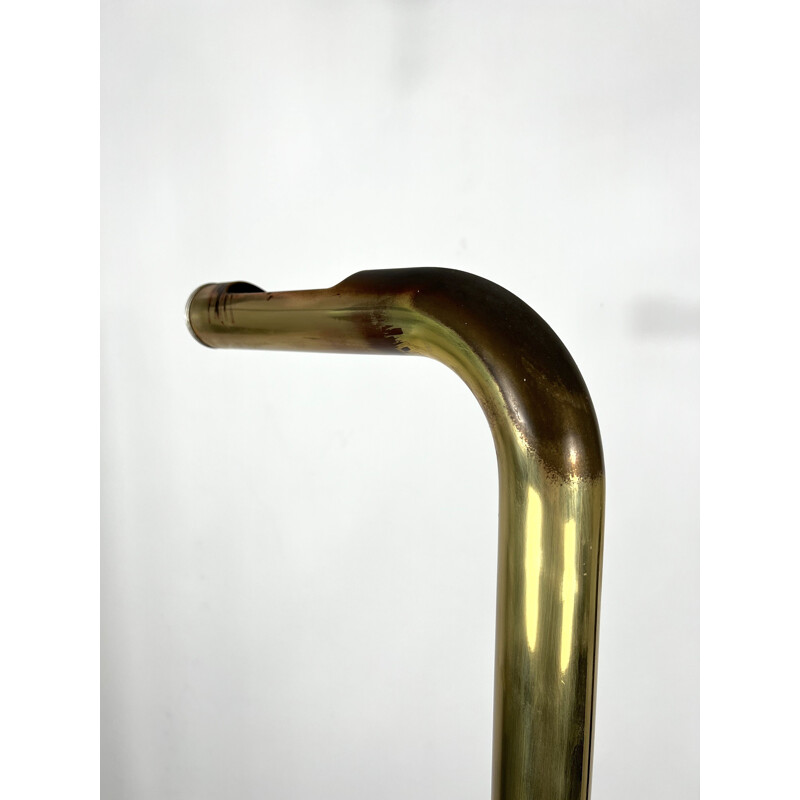 Vintage brass tube floor lamp, Italy 1970