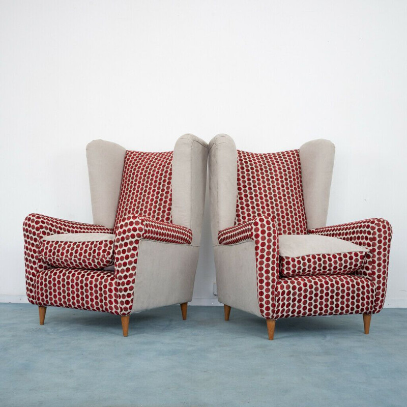 Pair of vintage wooden armchairs by Paolo Buffa, 1950