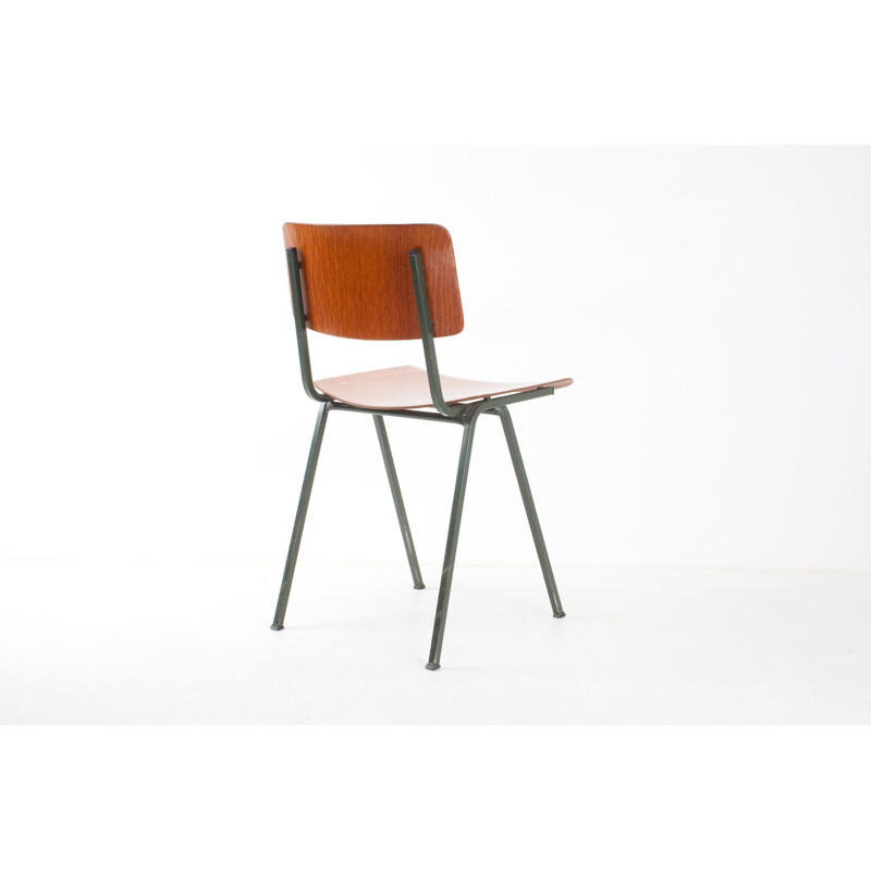 Suite de 4 chaises d'école Marko néerlandaises - 1960