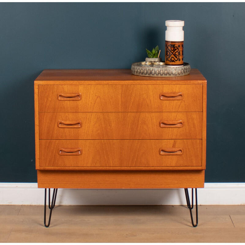 Vintage teak chest of drawers on hairpin legs by G Plan Fresco, England 1960