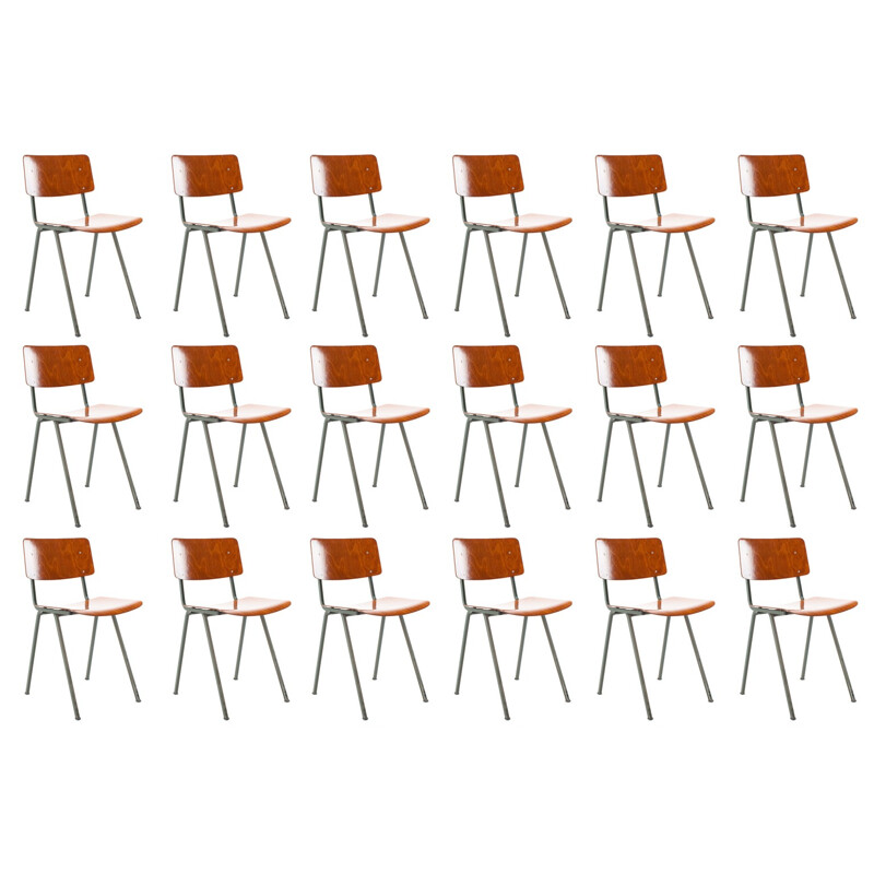 Set of 4 Dutch Marko school chairs - 1960s