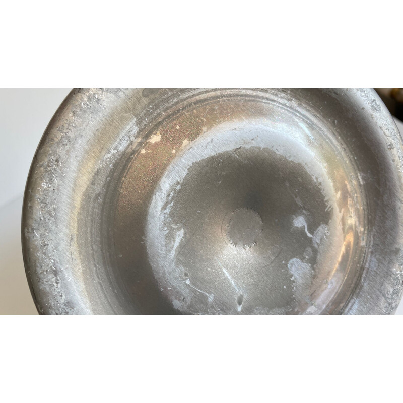 Seau à champagne bistrot vintage en aluminium moulé, France