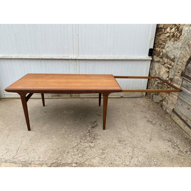 Table extensible scandinave danoise vintage en teck de Johannes Andersen pour Uldum Modelfabrik, 1960