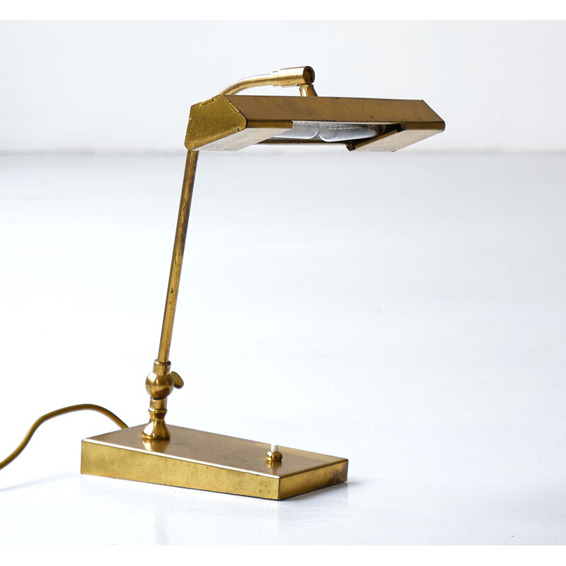Italian vintage table lamp in brass, 1950s